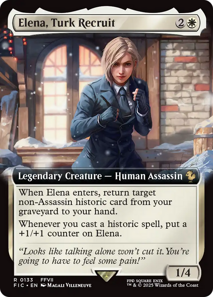 Elena, Turk Recruit (Extended Art) [FINAL FANTASY Commander] Magic: The Gathering
