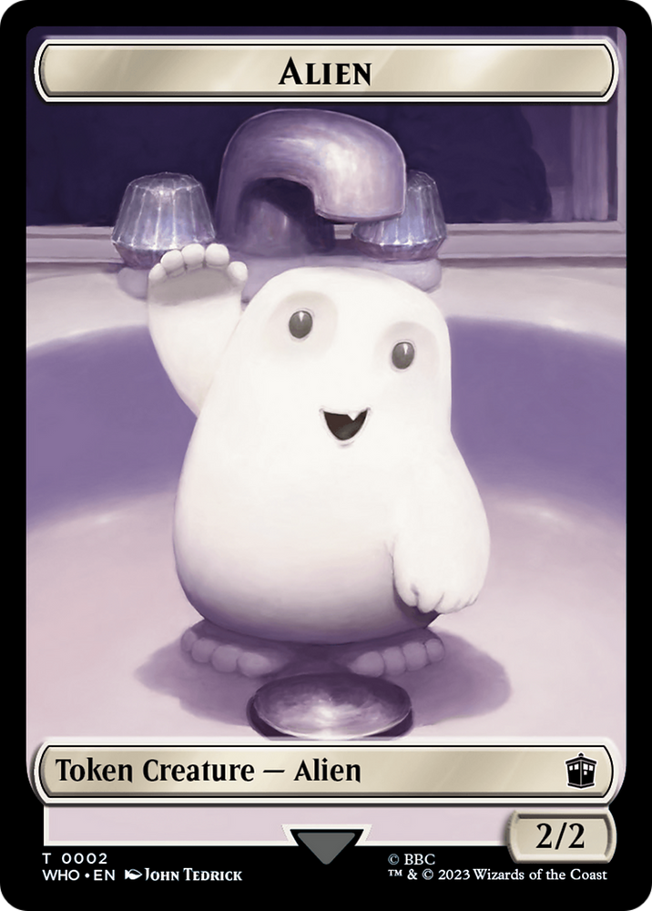 Alien // Treasure (0031) Double-Sided Token [Doctor Who Tokens] Magic: The Gathering