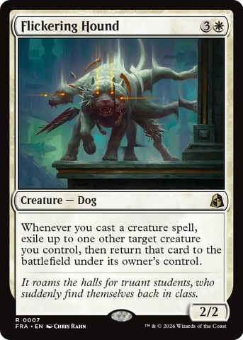 Flickering Hound [Reality Fracture] Magic: The Gathering