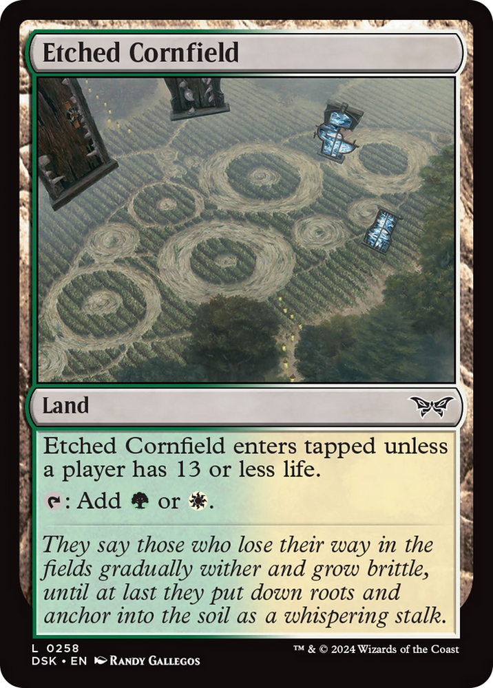 Etched Cornfield [Duskmourn: House of Horror] Magic: The Gathering