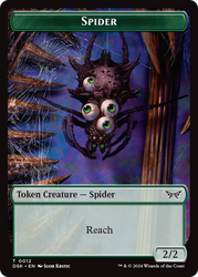 Toy // Spider Double-Sided Token [Duskmourn: House of Horror Tokens] Magic: The Gathering