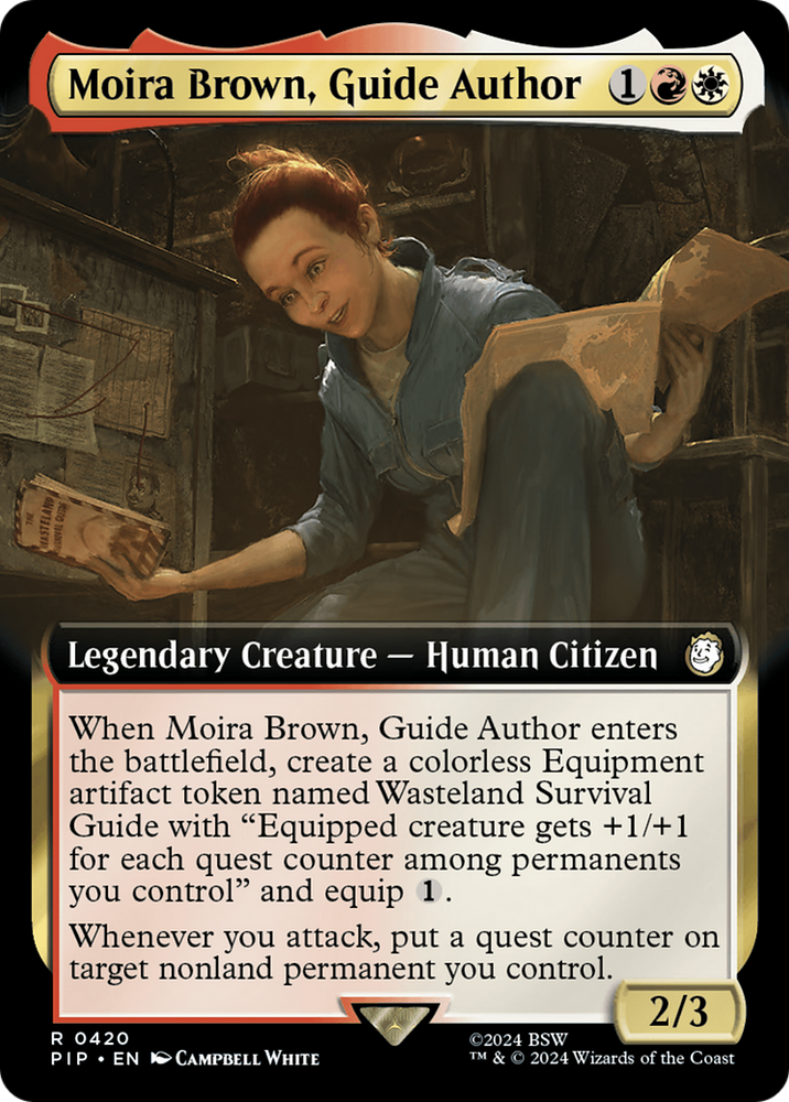 Moira Brown, Guide Author (Extended Art) [Fallout] Magic: The Gathering