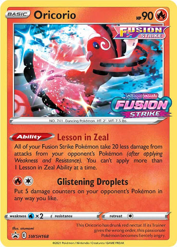 Oricorio (SWSH168) (Prerelease Promo) [Sword & Shield: Black Star Promos] Pokémon