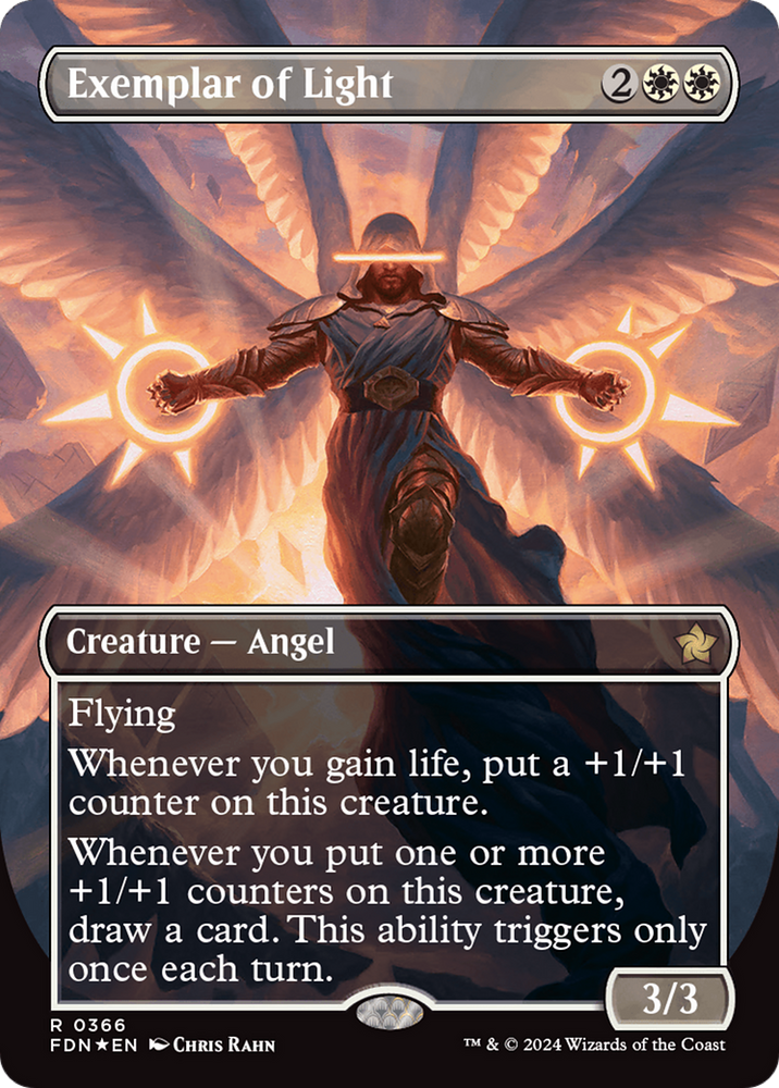 Exemplar of Light (Borderless) (Mana Foil) [Foundations] Magic: The Gathering