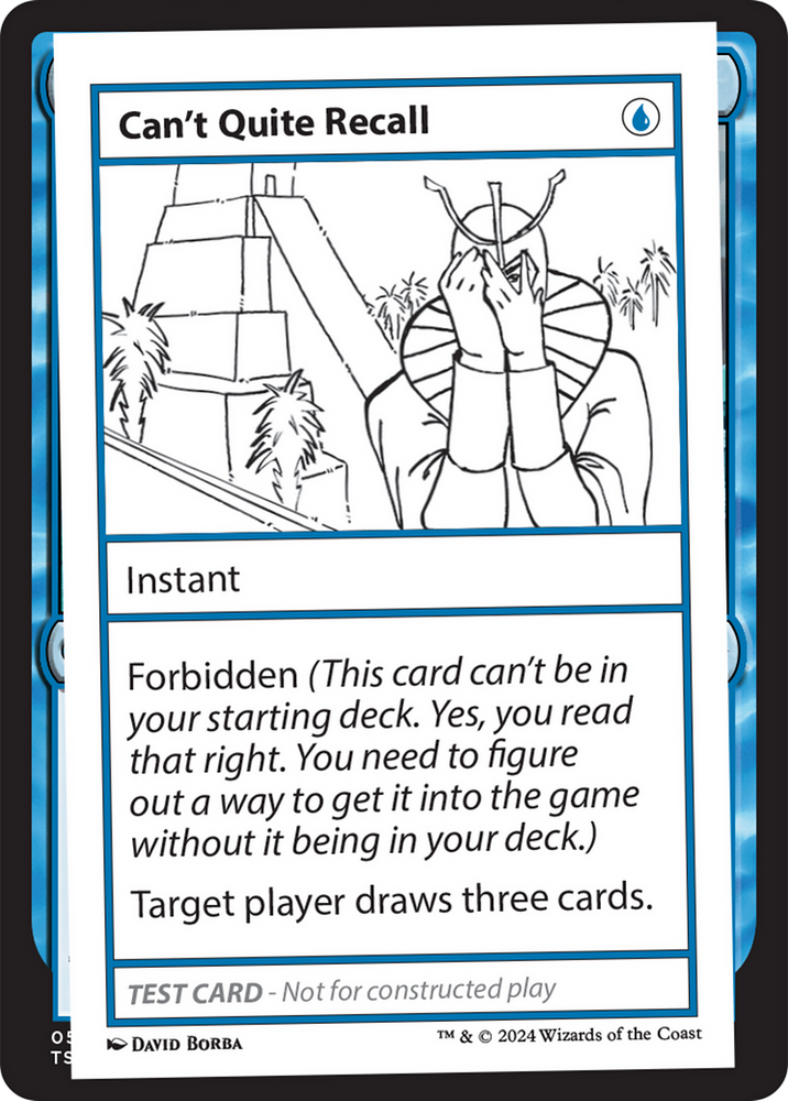 Can't Quite Recall [Mystery Booster 2 Playtest Cards] Magic: The Gathering