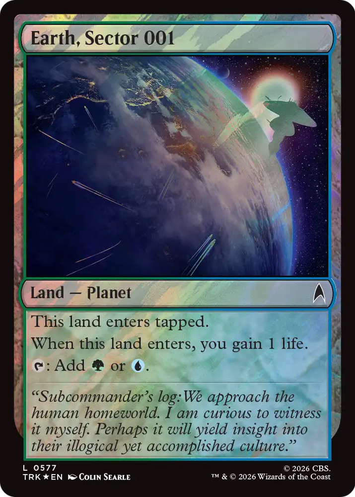Earth, Sector 001 (Surge Foil) [Star Trek] Magic: The Gathering