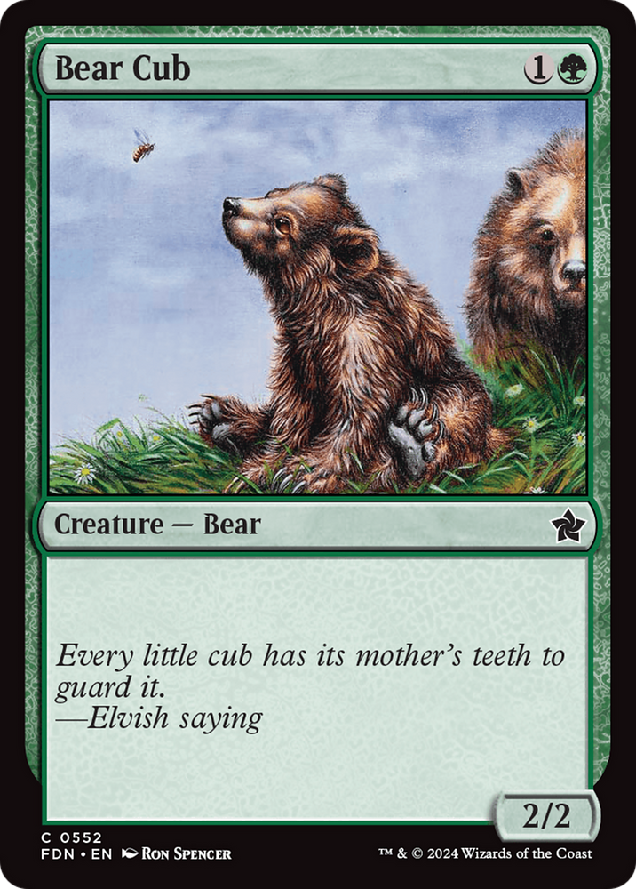 Bear Cub [Foundations] Magic: The Gathering