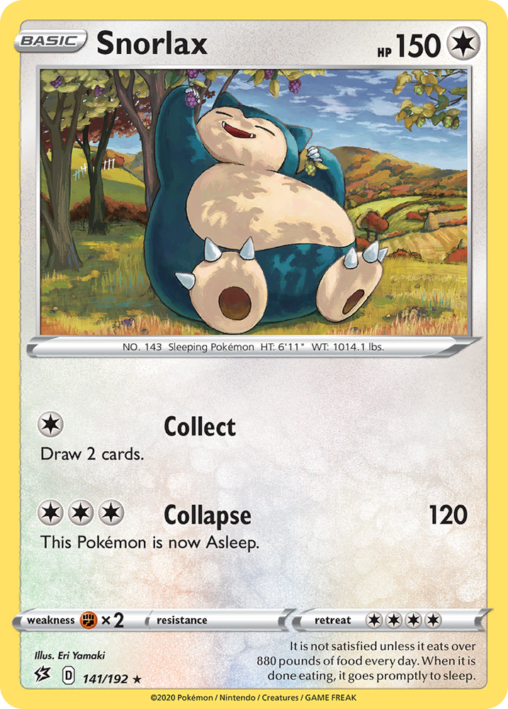 Snorlax (141/192) (Cosmos Holo) [Sword & Shield: Rebel Clash] Pokémon
