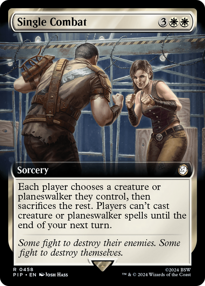 Single Combat (Extended Art) [Fallout] Magic: The Gathering