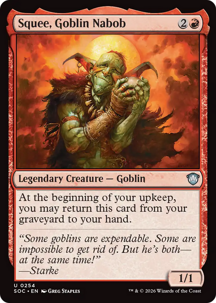 Squee, Goblin Nabob [Secrets of Strixhaven Commander] Magic: The Gathering