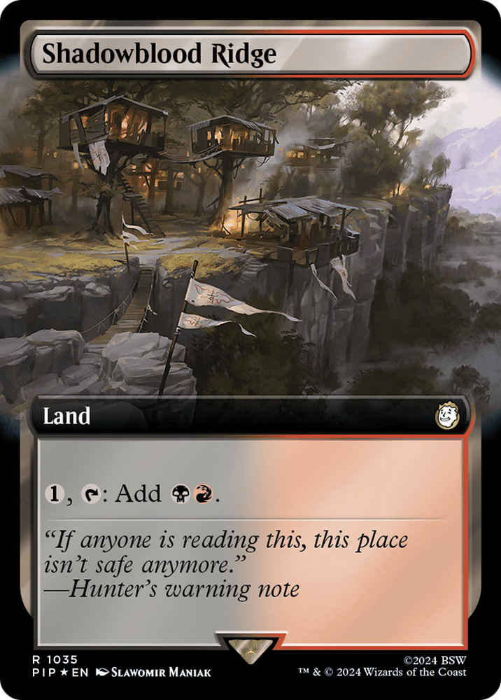 Shadowblood Ridge (Extended Art) (Surge Foil) [Fallout] Magic: The Gathering