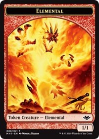 Elemental (008) // Golem (018) Double-Sided Token [Modern Horizons Tokens] Magic: The Gathering
