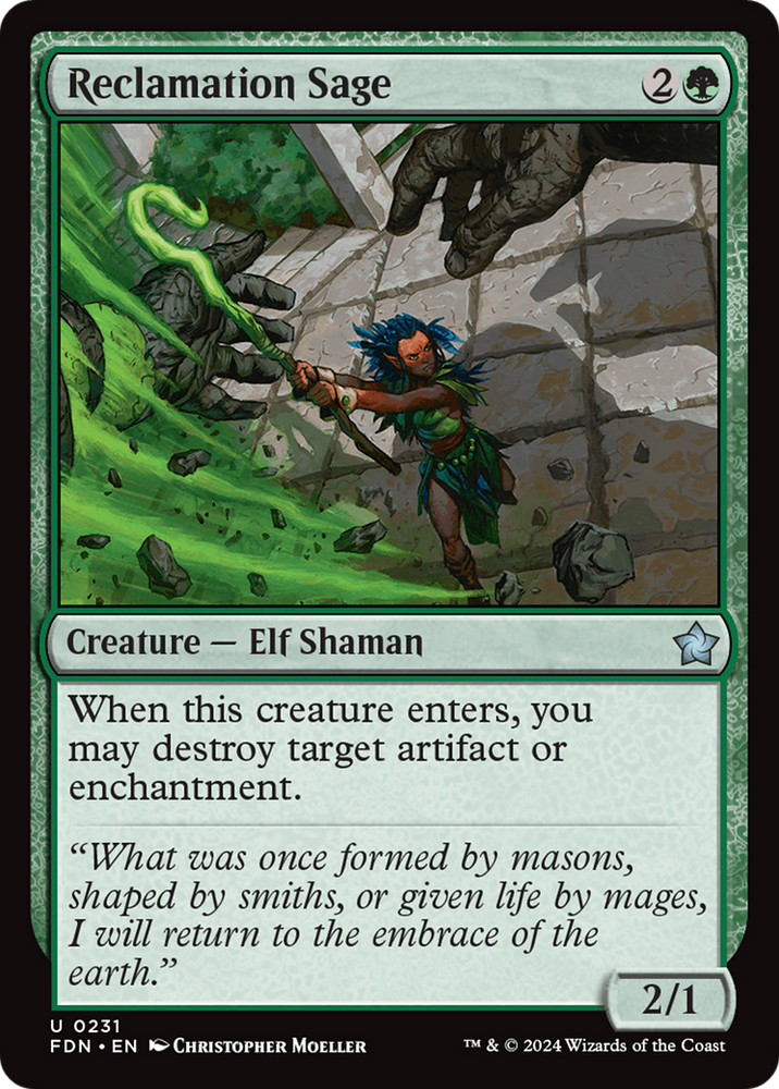 Reclamation Sage [Foundations] Magic: The Gathering