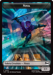 Treasure // Ninja Double-Sided Token [Teenage Mutant Ninja Turtles Commander Tokens] Magic: The Gathering