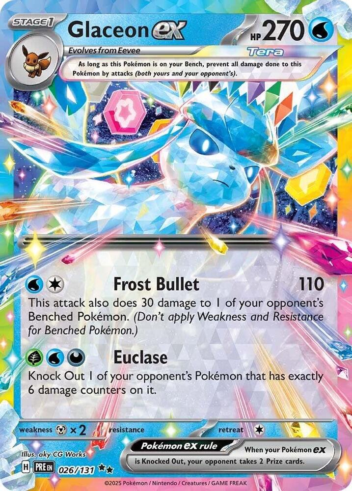 Glaceon ex (026/131) [Scarlet & Violet: Prismatic Evolutions] Pokémon