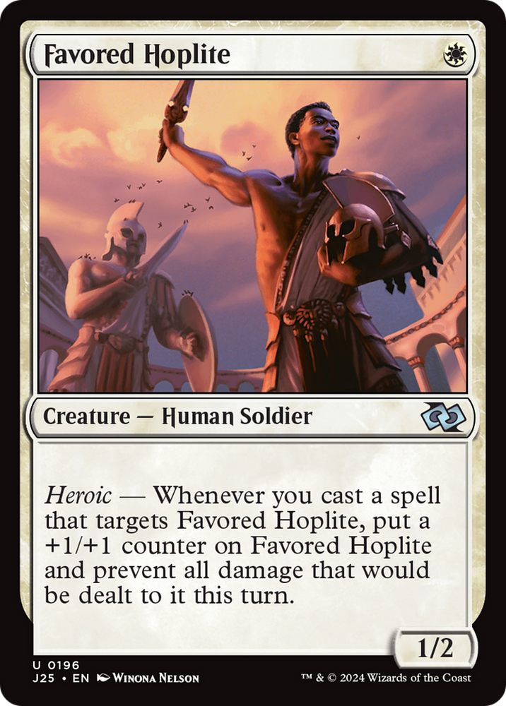 Favored Hoplite [Foundations Jumpstart] Magic: The Gathering