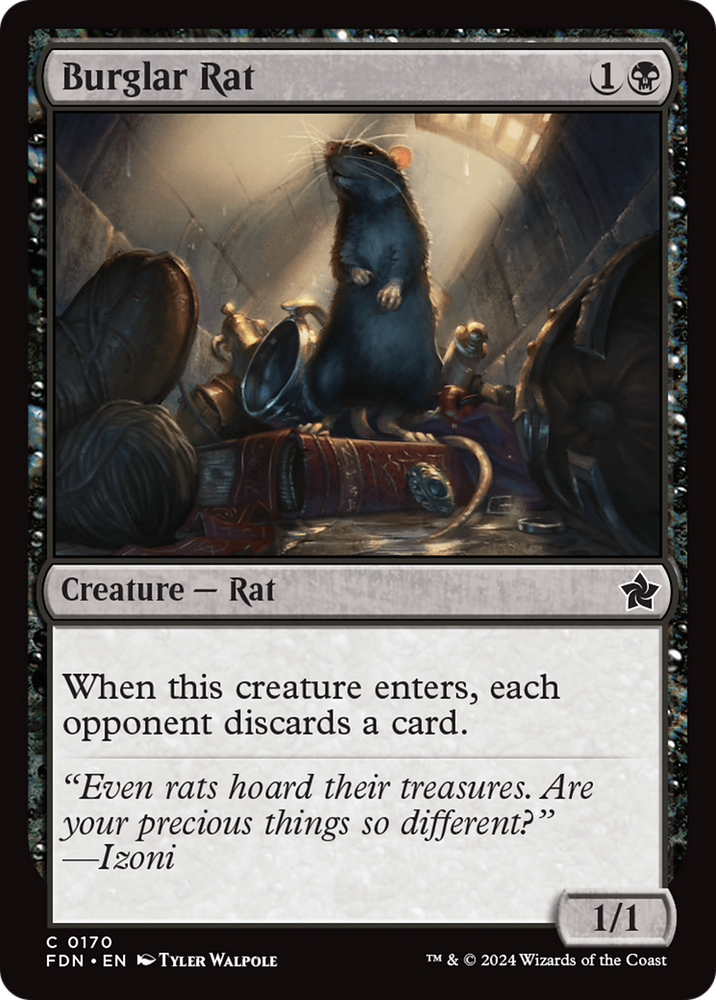 Burglar Rat [Foundations] Magic: The Gathering