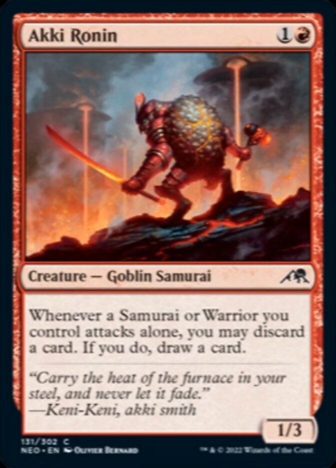 Akki Ronin [Kamigawa: Neon Dynasty] Magic: The Gathering