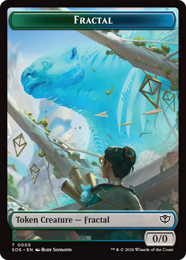 Fractal (0005) // Pest (0009) Double-Sided Token [Secrets of Strixhaven Tokens] Magic: The Gathering