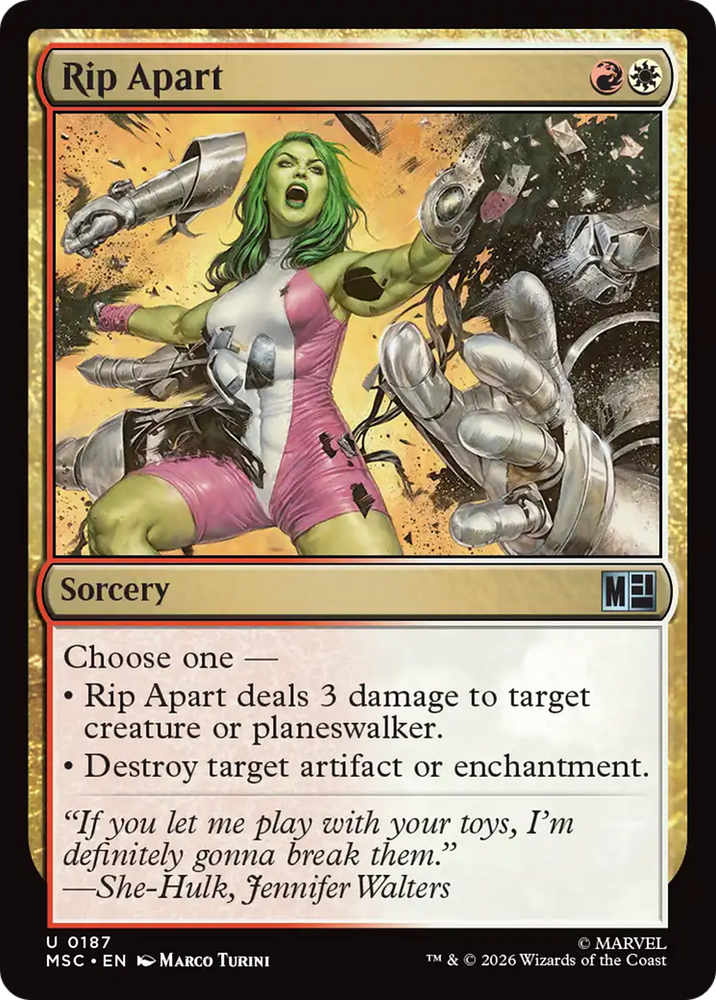 Rip Apart (Surge Foil) [Marvel Super Heroes Commander] Magic: The Gathering