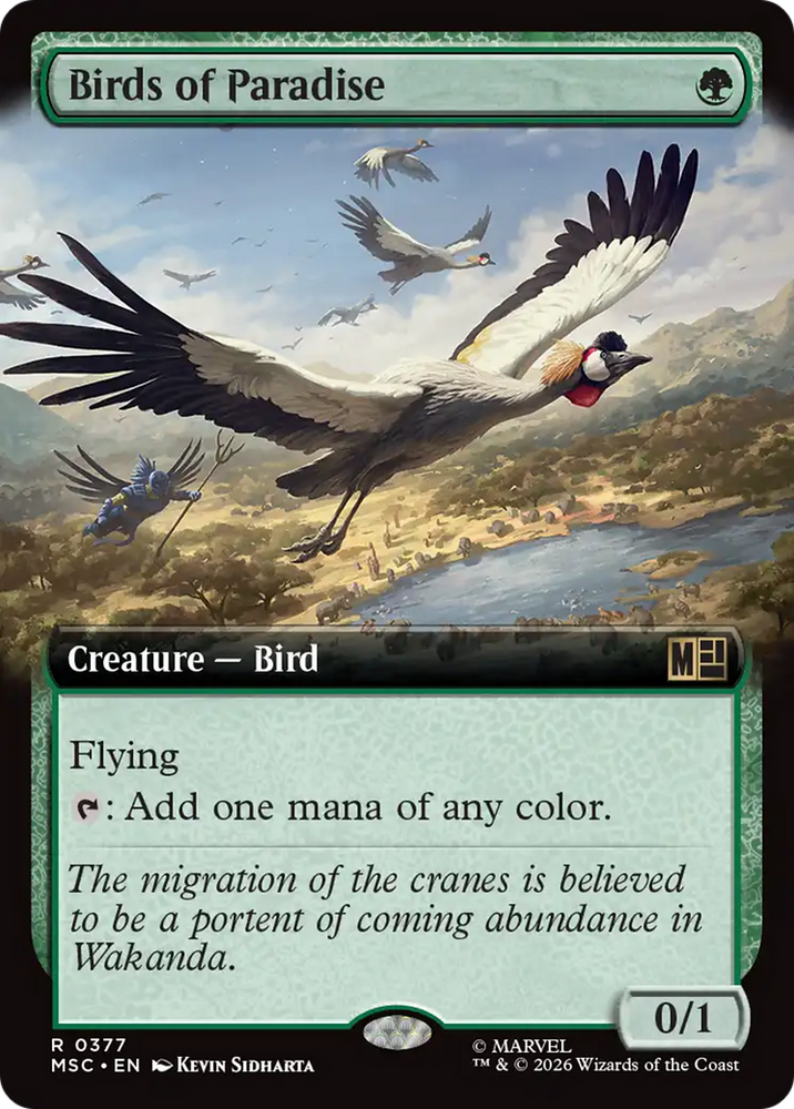 Birds of Paradise (Extended Art) [Marvel Super Heroes Commander] Magic: The Gathering