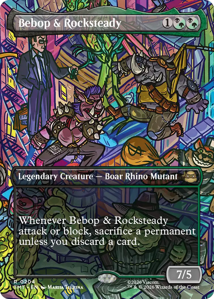 Bebop & Rocksteady (Borderless) [Teenage Mutant Ninja Turtles] Magic: The Gathering