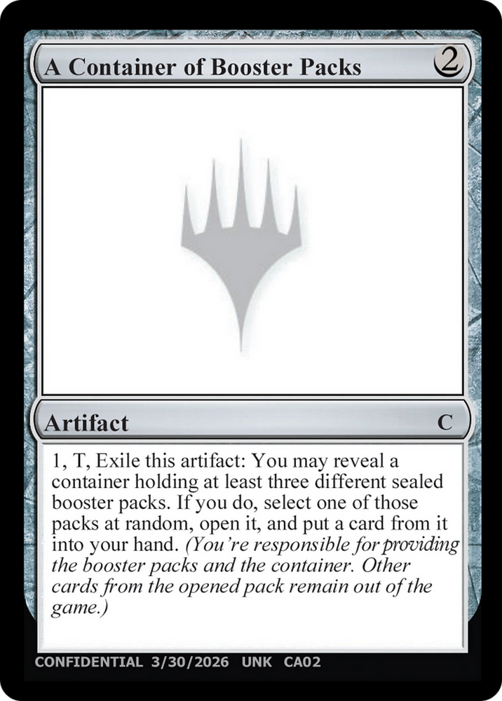 A Container of Booster Packs [Unknown Event] Magic: The Gathering