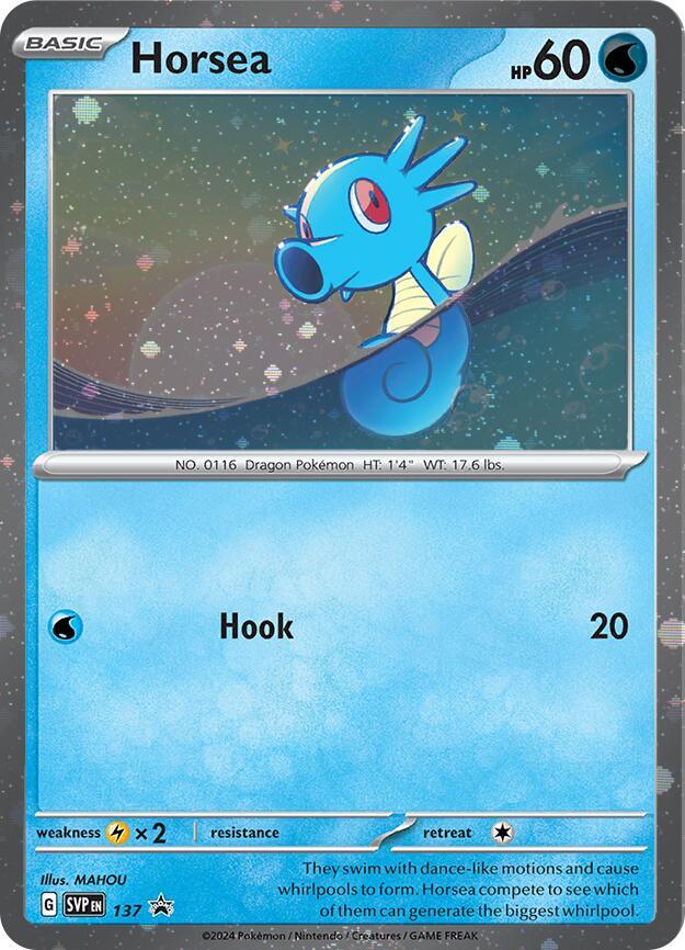 Horsea (SVP137) (Cosmo Holo) [Scarlet & Violet: Black Star Promos] Pokémon