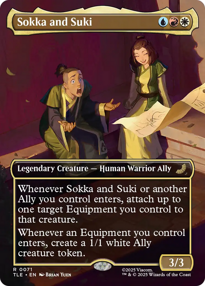 Sokka and Suki (Borderless) [Avatar: The Last Airbender: Eternal-Legal] Magic: The Gathering