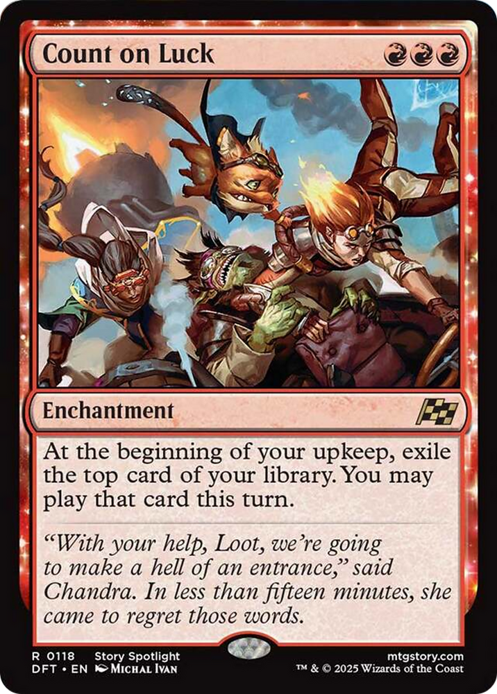 Count on Luck [Aetherdrift] Magic: The Gathering