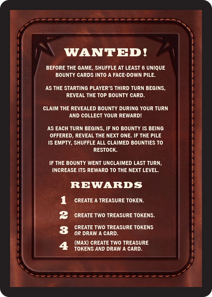 Bounty: Vara Beth Hannifer // Bounty Rules Double-Sided Token [Outlaws of Thunder Junction Commander Tokens] Magic: The Gathering