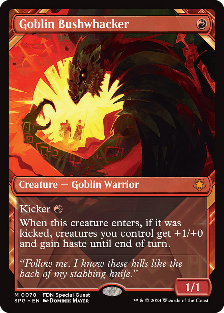 Goblin Bushwhacker (Showcase) [Foundations Special Guests] Magic: The Gathering