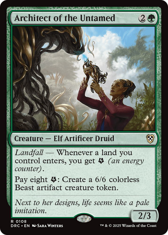 Architect of the Untamed [Aetherdrift Commander] Magic: The Gathering