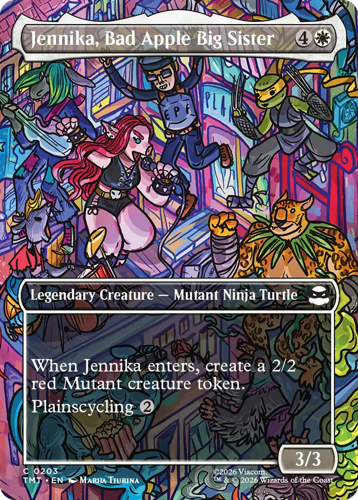Jennika, Bad Apple Big Sister (Borderless) [Teenage Mutant Ninja Turtles] Magic: The Gathering