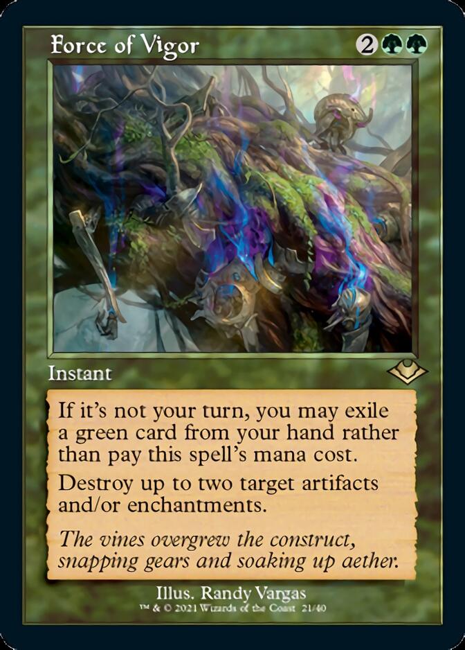Force of Vigor (Retro) [Modern Horizons] Magic: The Gathering