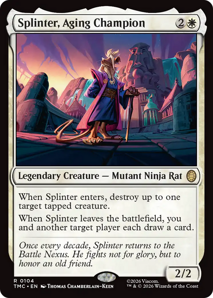 Splinter, Aging Champion [Teenage Mutant Ninja Turtles Commander] Magic: The Gathering
