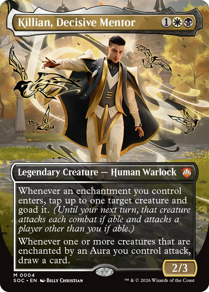 Killian, Decisive Mentor (Borderless) [Secrets of Strixhaven Commander] Magic: The Gathering