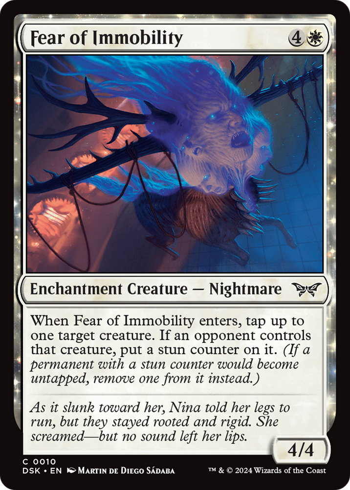 Fear of Immobility [Duskmourn: House of Horror] Magic: The Gathering