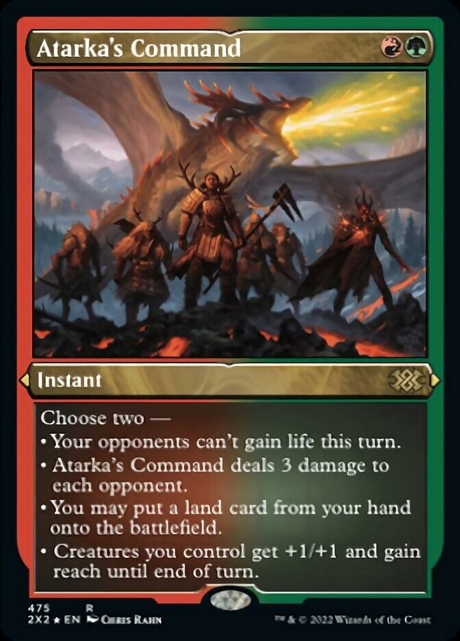 Atarka's Command (Foil Etched) [Double Masters 2022] Magic: The Gathering