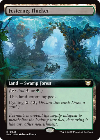 Festering Thicket (Extended Art) [Edge of Eternities Commander] Magic: The Gathering