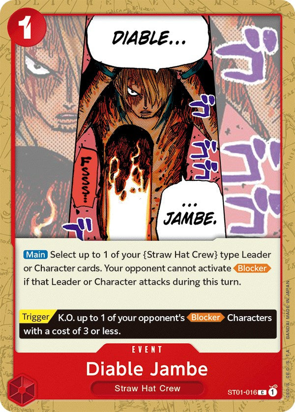 Diable Jambe [Starter Deck: Straw Hat Crew] Bandai
