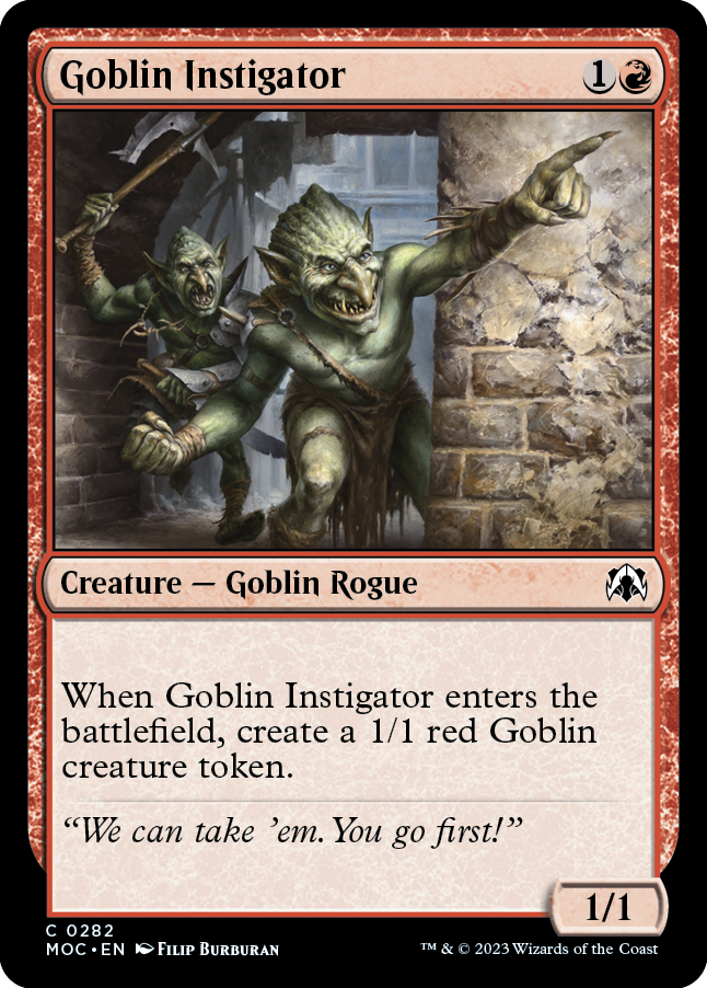 Goblin Instigator [March of the Machine Commander] Magic: The Gathering
