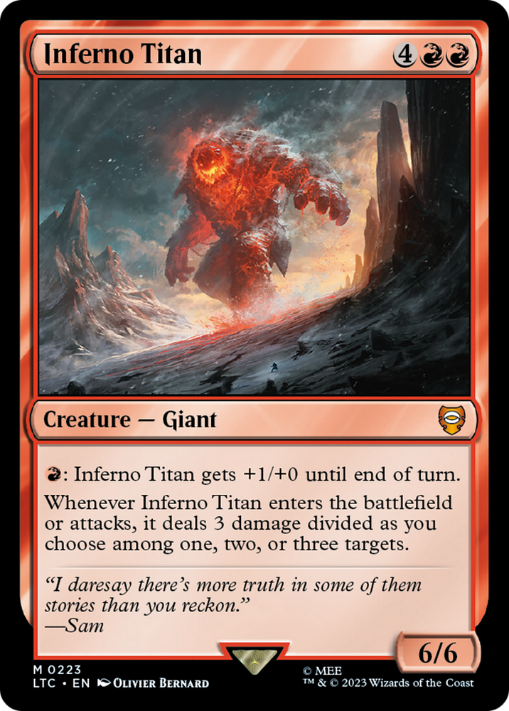 Inferno Titan [The Lord of the Rings: Tales of Middle-Earth Commander] Magic: The Gathering