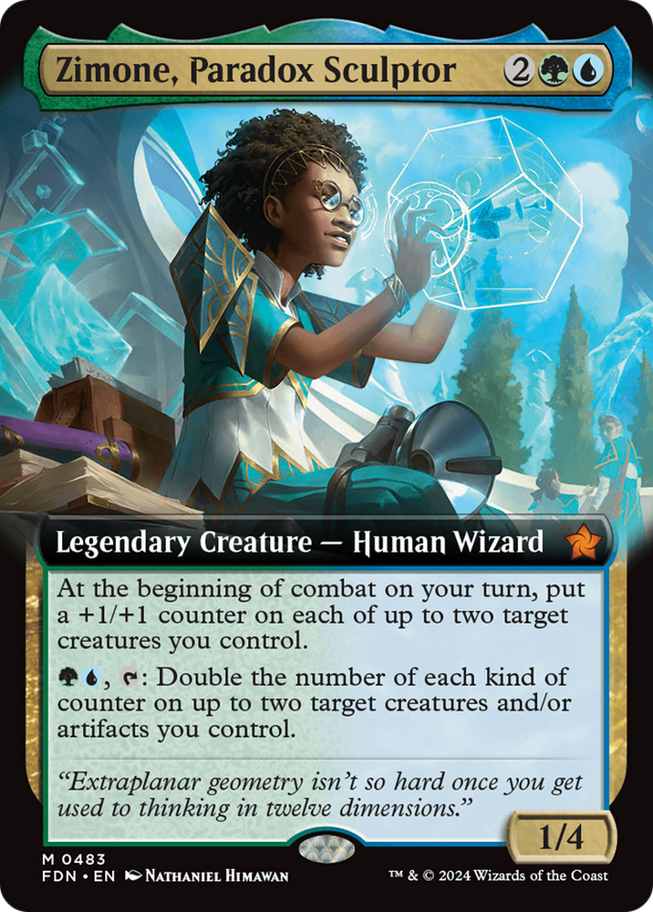 Zimone, Paradox Sculptor (Extended Art) [Foundations] Magic: The Gathering