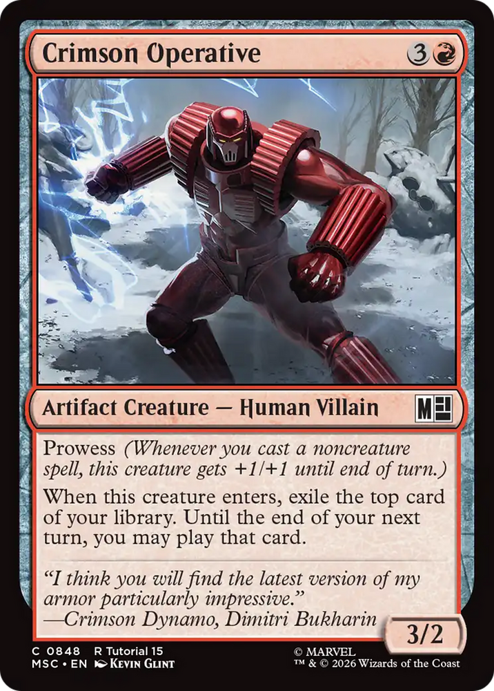 Crimson Operative [Marvel Super Heroes Commander] Magic: The Gathering