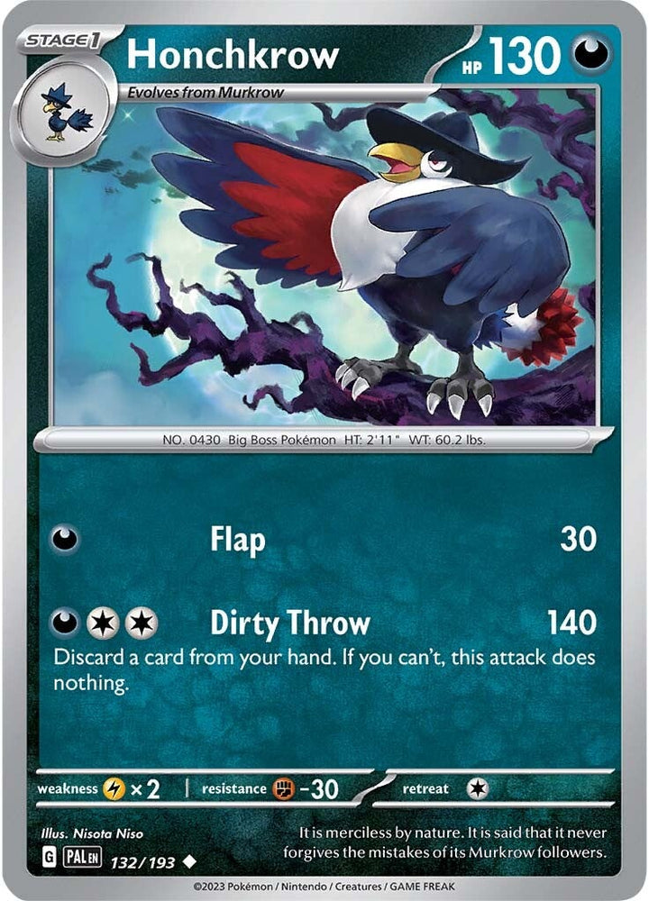 Honchkrow (132/193) [Scarlet & Violet: Paldea Evolved] Pokémon