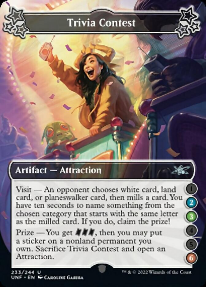 Trivia Contest (2-3-6) [Unfinity] Magic: The Gathering