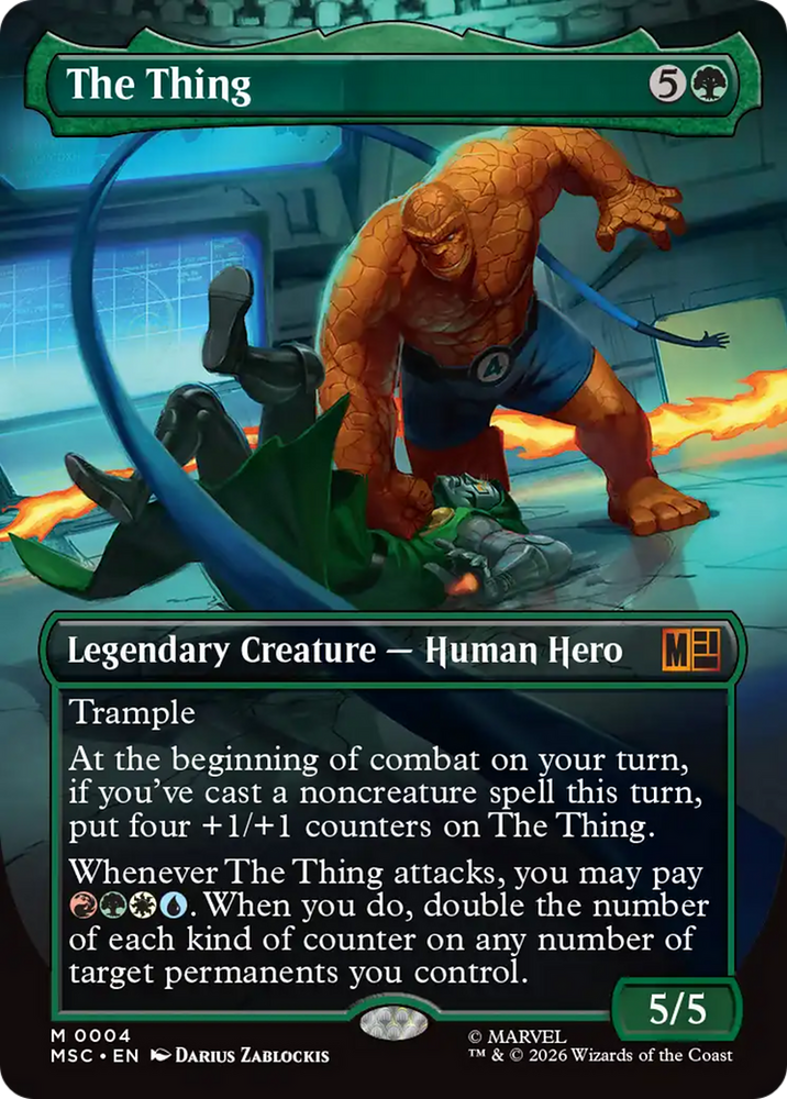 The Thing (Borderless) [Marvel Super Heroes Commander] Magic: The Gathering