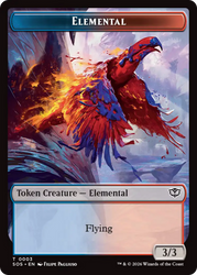 Elemental (0003) // Treasure Double-Sided Token [Secrets of Strixhaven Tokens] Magic: The Gathering