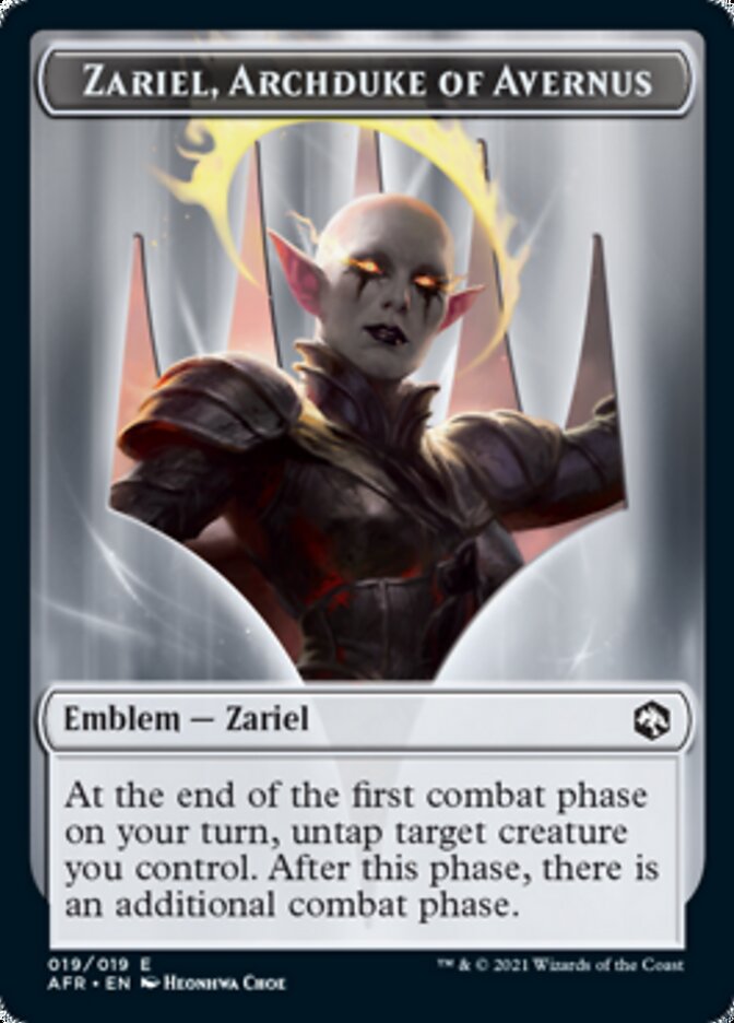 Wolf // Zariel, Archduke of Avernus Emblem Double-Sided Token [Dungeons & Dragons: Adventures in the Forgotten Realms Tokens] Magic: The Gathering